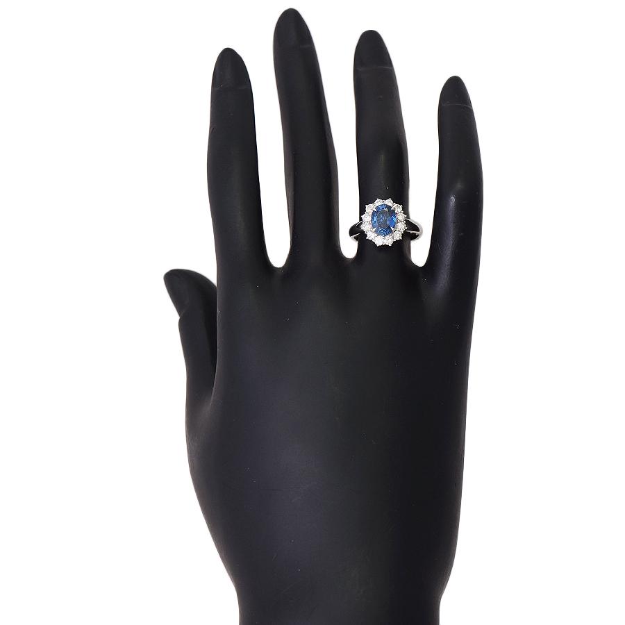 リング プラチナ900 サファイア 1.88ct ダイヤモンド 0.64ct 11号 5.9g 