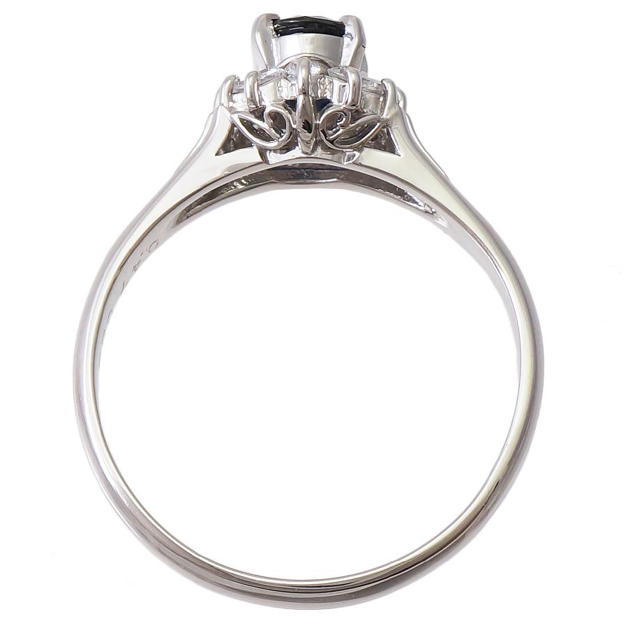 リング プラチナ900 サファイア 0.47ct ダイヤモンド 0.22ct 14号 4.2g