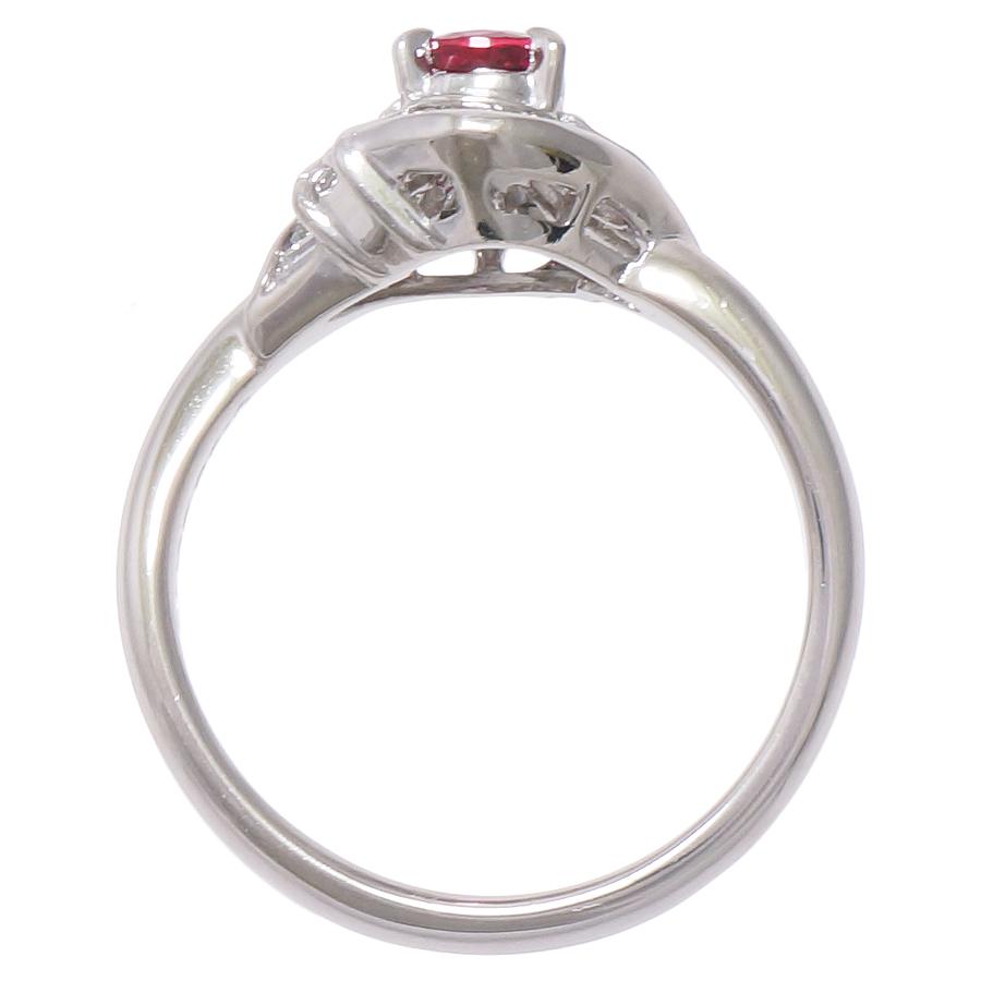 リング プラチナ900 ルビー 0.43ct ダイヤモンド 0.46ct 10号 6.0g