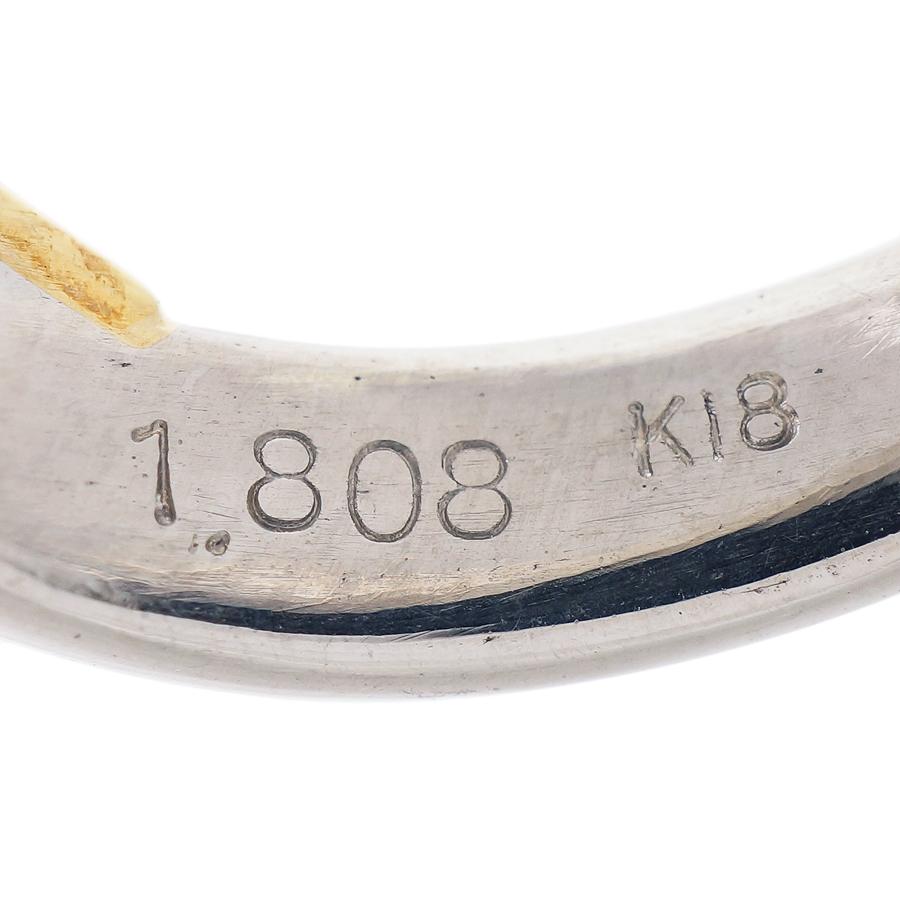 リング プラチナ900 K18イエローゴールド キャッツアイ 1.808ct 