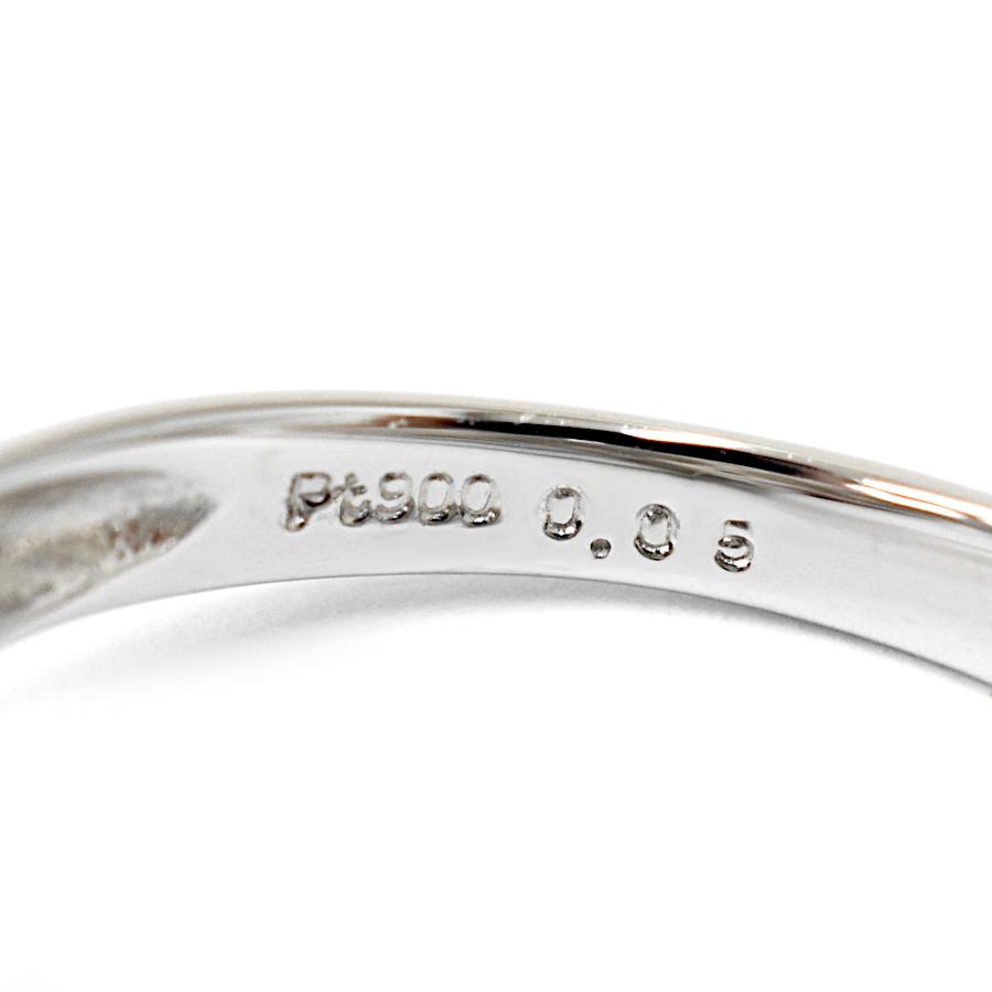 新品同様 リング Pt900 アコヤ パール 8.2mm珠 ダイヤモンド 0.05ct 
