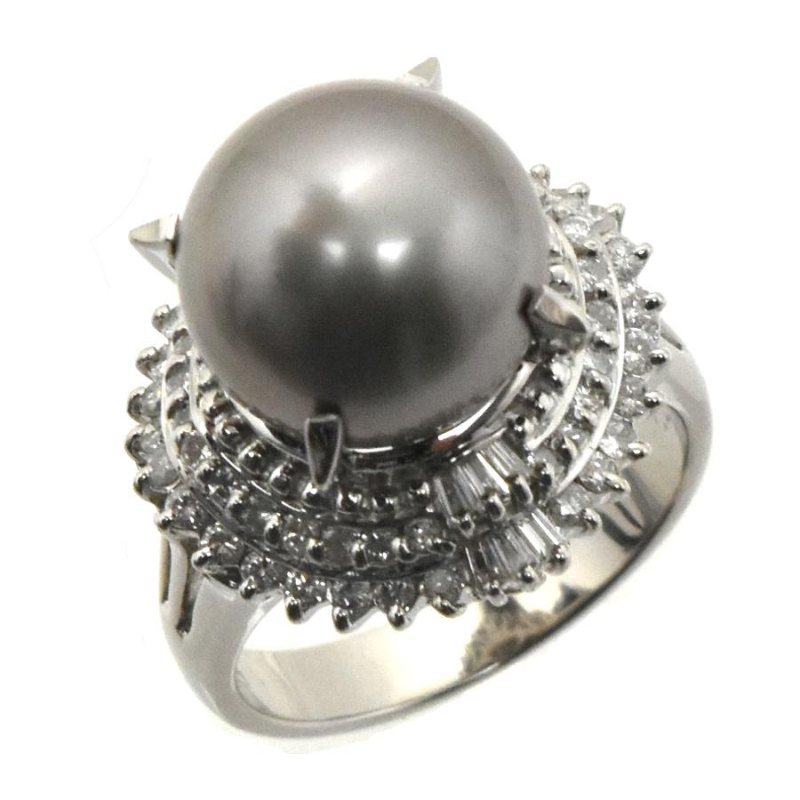 パール リング プラチナ900 Pt900 ダイヤモンド ダイヤ0.70ct 指輪