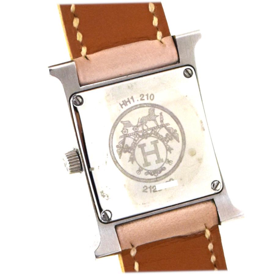 エルメス 腕時計 Hウオッチ 12P ダイヤモンド HH1.210 SS×レザー