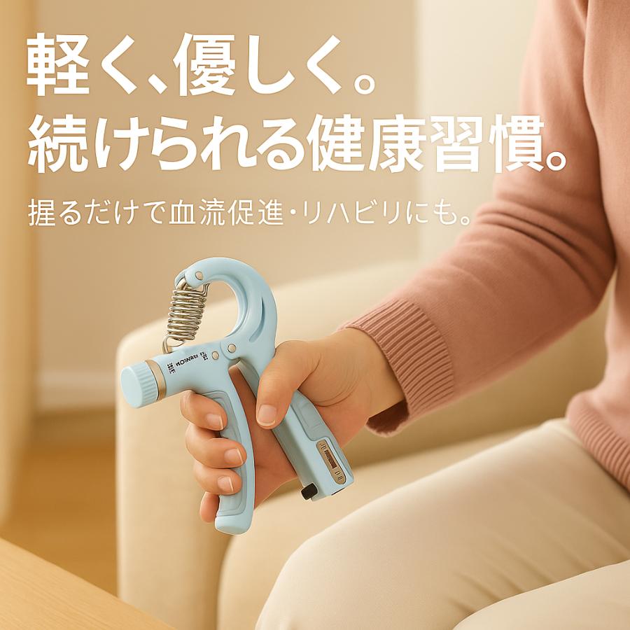 ハンドグリップ 握力 トレーニング 握力グリップ カウンター付 60kg