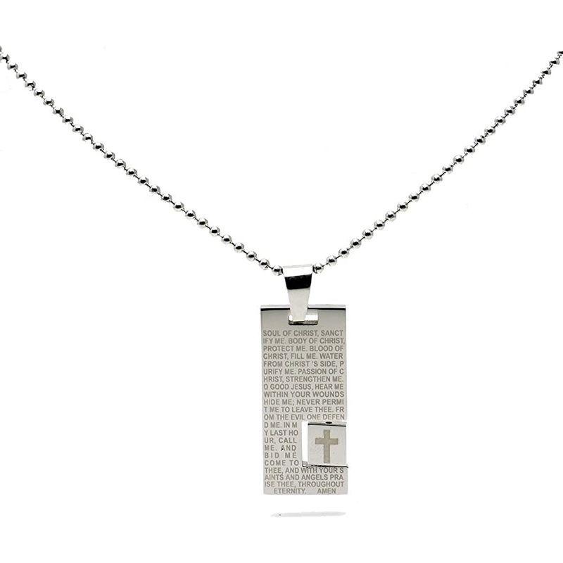 絶対一番安い メンズアクセサリー シルバーワン Ho ペンダント ボールチェーン セット クロス タグ メンズ チェーンネックレス ステンレス Www Virginiawaldenford Com