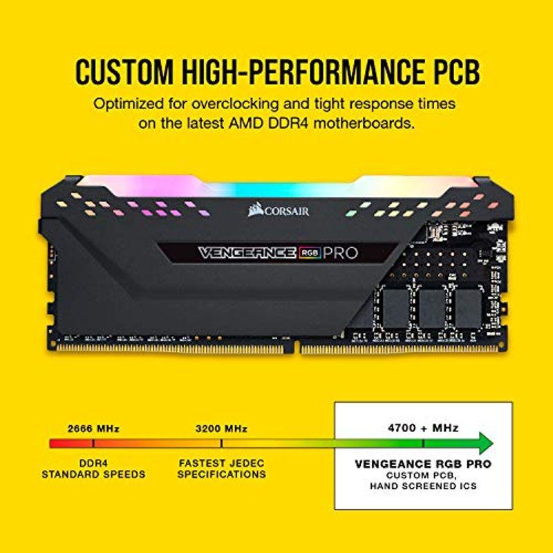 CORSAIR DDR4-4000MHz デスクトップPC用 メモリ Vengeance RGB PRO シリーズ 16GB 8GB × 