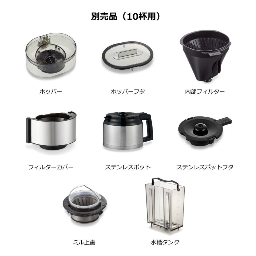 Melitta（メリタ） アロマフレッシュ 10杯用 ミル付 全自動 フィルター