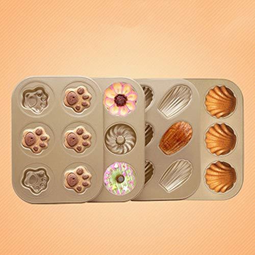 休み Dream Diy マドレーヌ型 かわいい ケーキ金型 マフィン型 ドーナツ型 6ケ取 シリコン加工 天板 お菓子型 猫爪型 Discoversvg Com