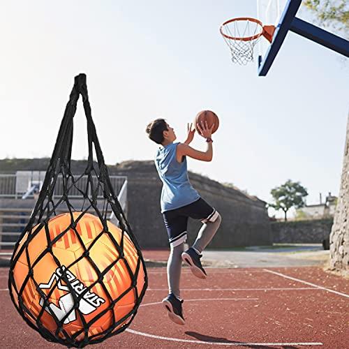新作商品 Mellow Flowzhejia ボールネット ボール バッグ 網袋 1個入り スポーツ 持ち運び 網 バスケットボール サッカー バレーボール 大容量 保管用 ブラック Www Club Salud Com