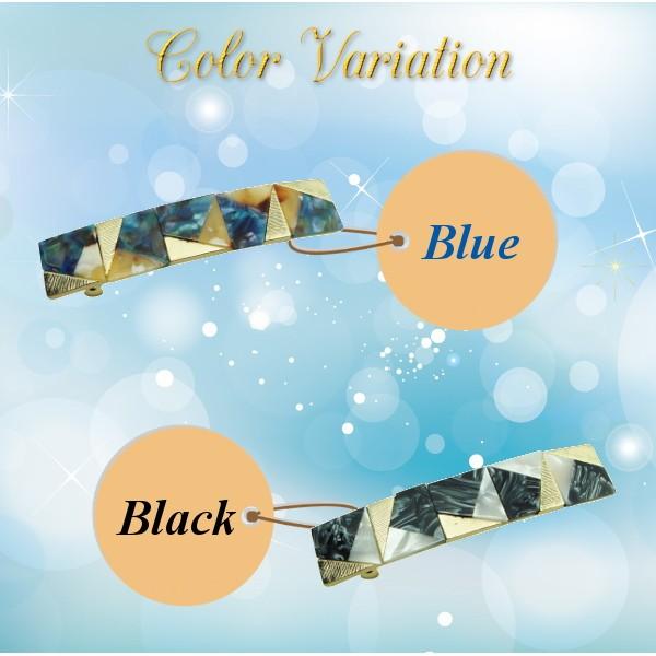 特価△△限定263大理石柄マーブル菱形アセチ合金ヘアパレッタゴールド約7.5 