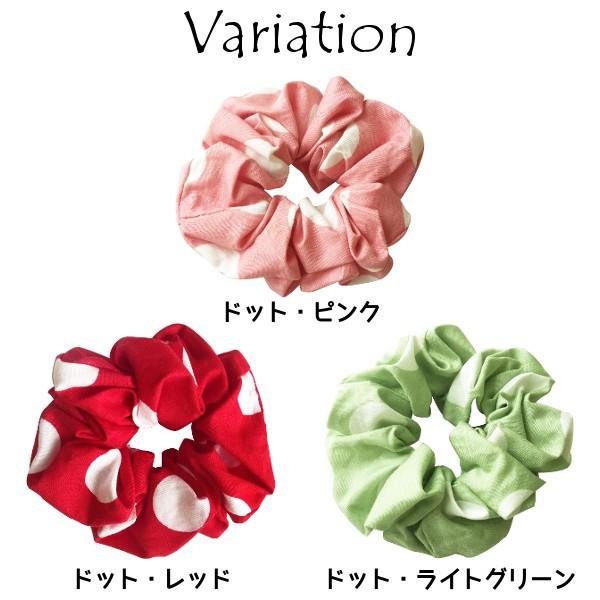 シュシュ バリエーション豊富なプリントシュシュ ドット 水玉