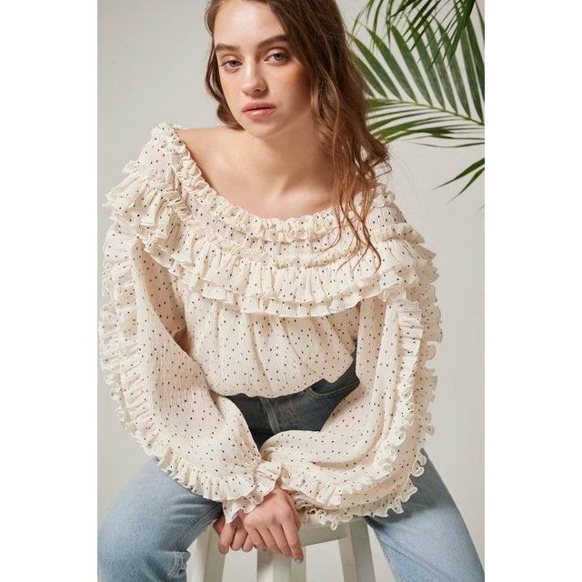 Estella.K エステラケー のロマンティックドットブラウス OFF Romantic 
