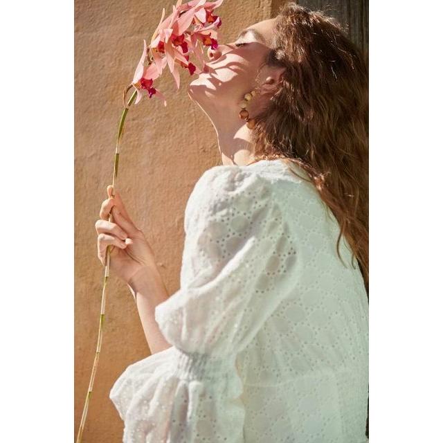 Estella.K エステラケー のドットオールオーバー刺繍ドレス Martina  