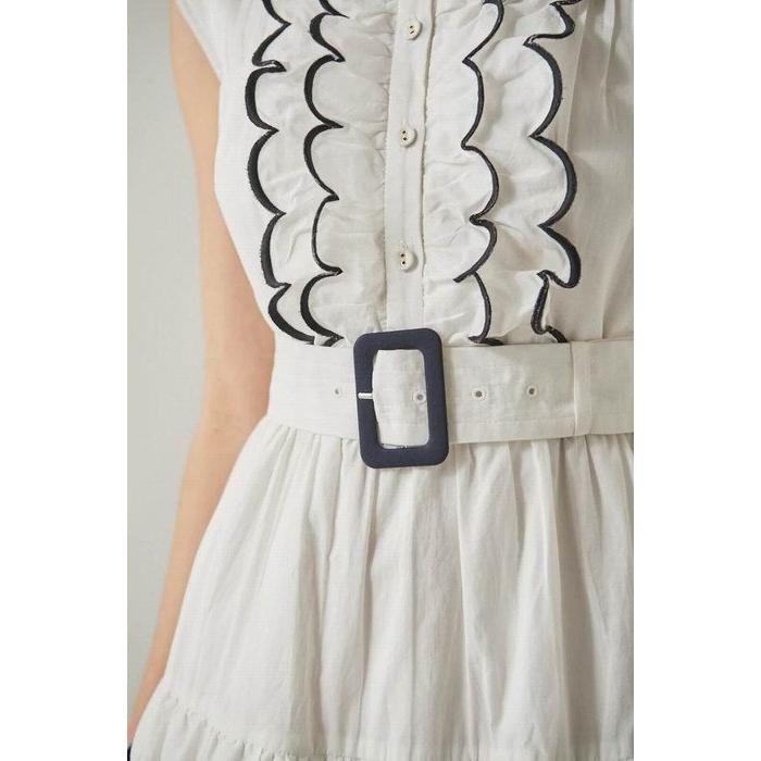 Estella.K エステラケー のバイカラースカラップドレス Bonnie Scallop 