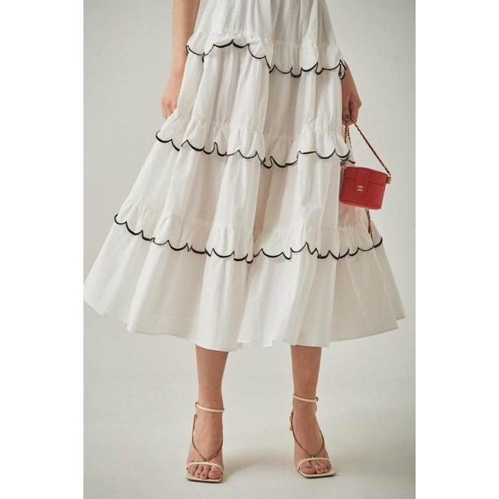 【Estella.K】Bonnie Scallop Long Dress Estella.K Bonnie Scallop Long Dress