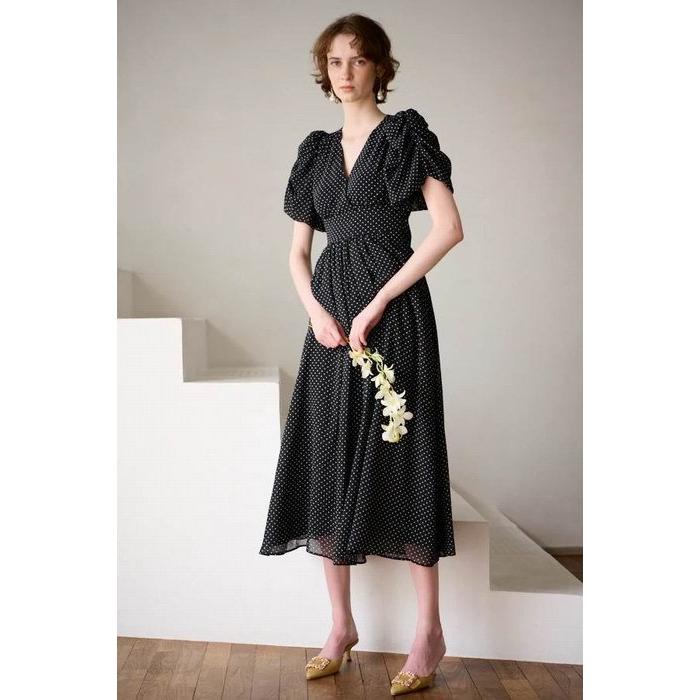 Estella.K エステラケー のカシュクールドットドレス Harper Polka-dot  