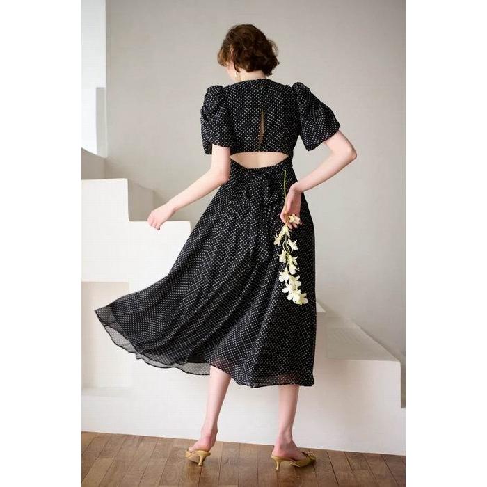 Estella.K エステラケー のカシュクールドットドレス Harper Polka-dot  