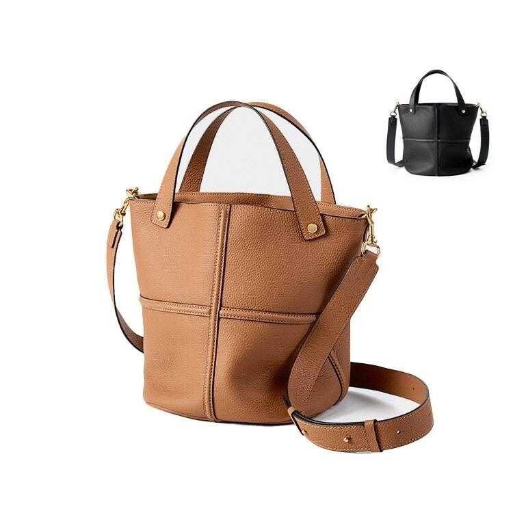 Azame/アザメのバケツ型バッグ レディース 2way 牛革 斜め掛け 革 本革