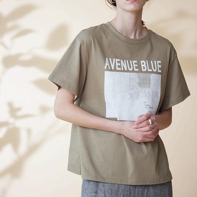 SUGAR ROSE/シュガーローズのAVENUE BLUE フォトプリントTシャツ　｜mellowtheshop｜03