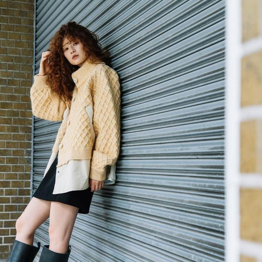 人気色】BLANC basque ニット×キルティングジャケット