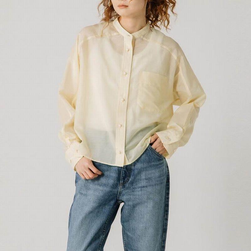 BLANC basque/ブラン バスクの コットンシルクパールボタン