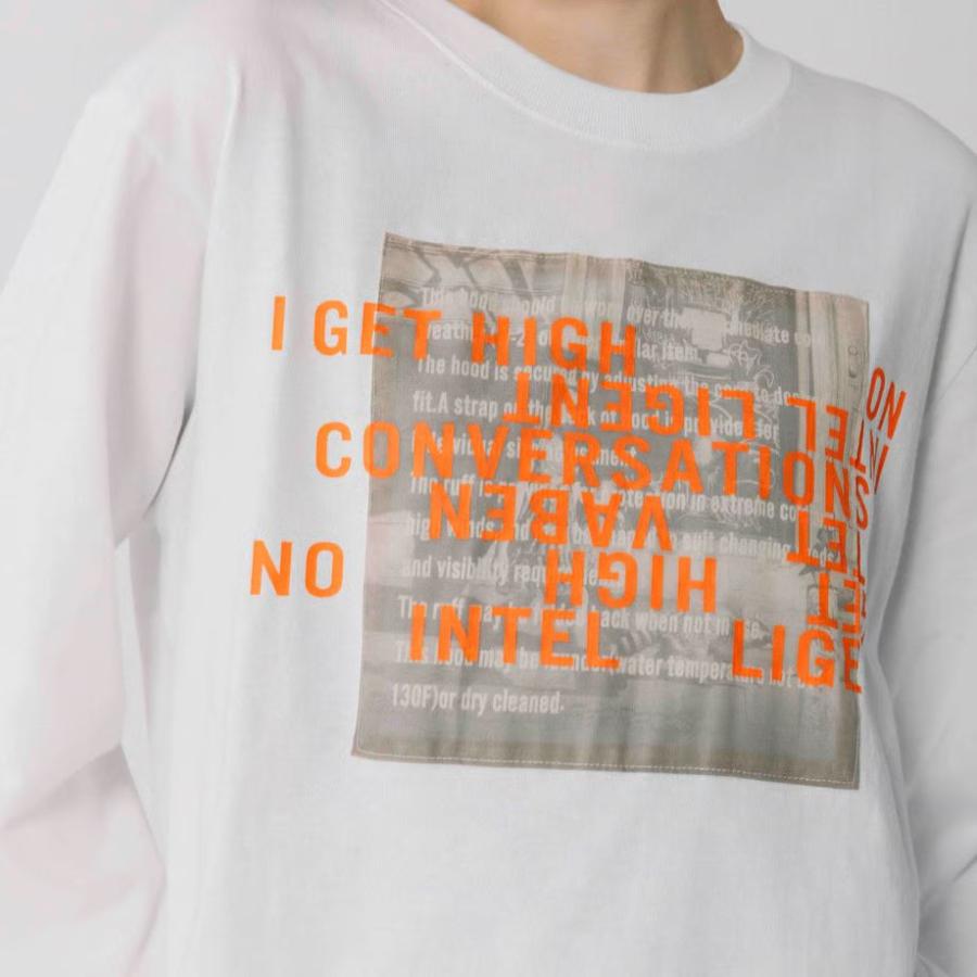 BLANC basque/ブラン バスクの 5.6ozたたきつけ×ロゴプリントTシャツ