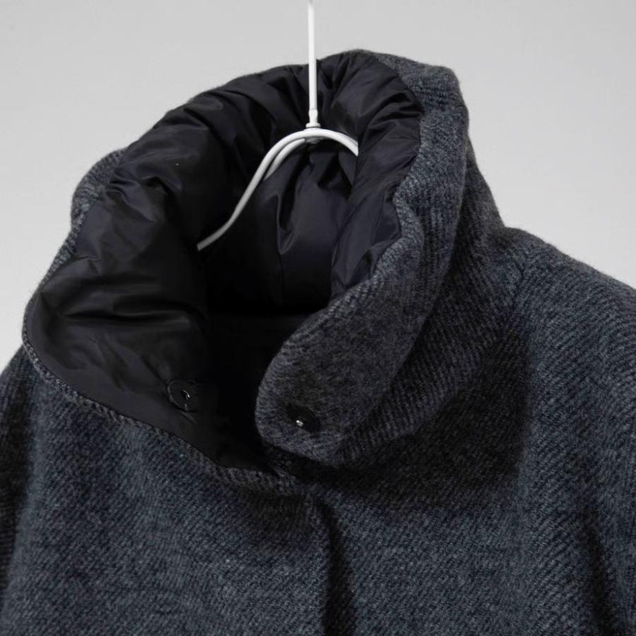BLANC basque/ブラン バスクの ソフトメルトン×タフタ ダウンコート
