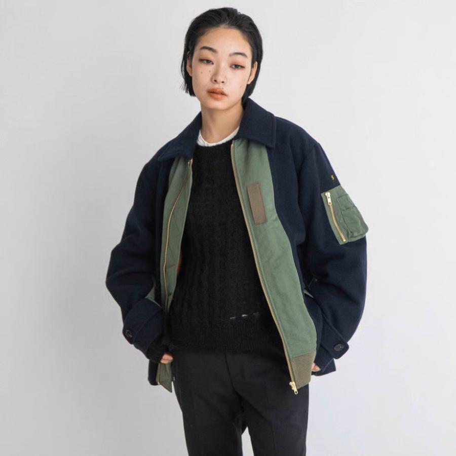 BLANC basque/ブラン バスクの ステンカラージップMA-1 【BB55-210