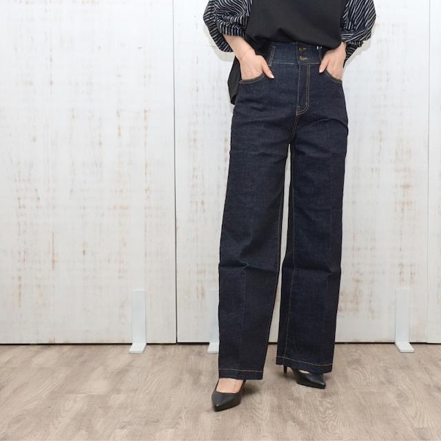 PRAIA/プライアの 神！！ハイウエストセミワイドデニム - LERK-23111