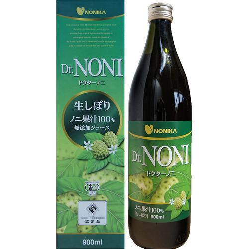 Dr.NONI 本しぼりノニ果汁100％ 無添加ジュース900ml 3本セット ビワ