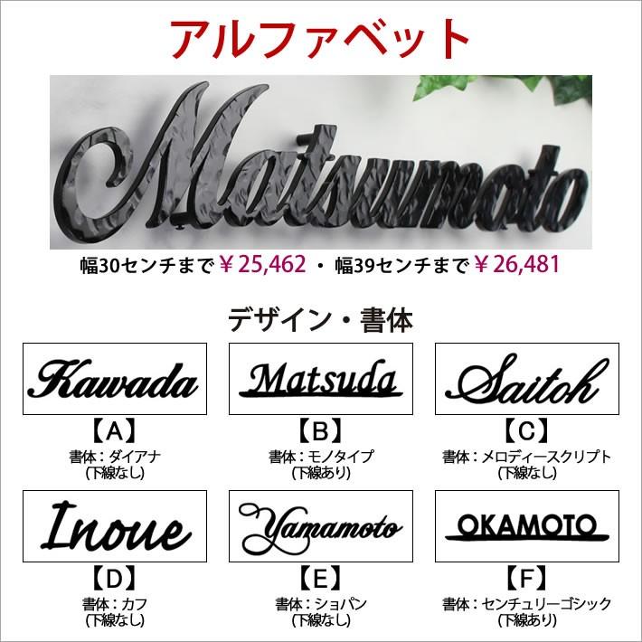 表札 アルミ 切り文字表札 アルファベット8文字以内 漢字2文字以内 At Zp メロディーデザイン 通販 Yahoo ショッピング