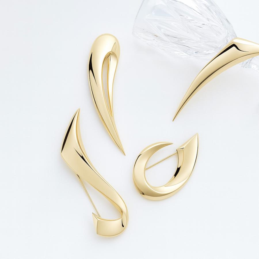  ゴールド ブローチ 約5cm x 3cm Melody Accessory（メロディーアクセサリー） 爆買 ブローチ 日本製