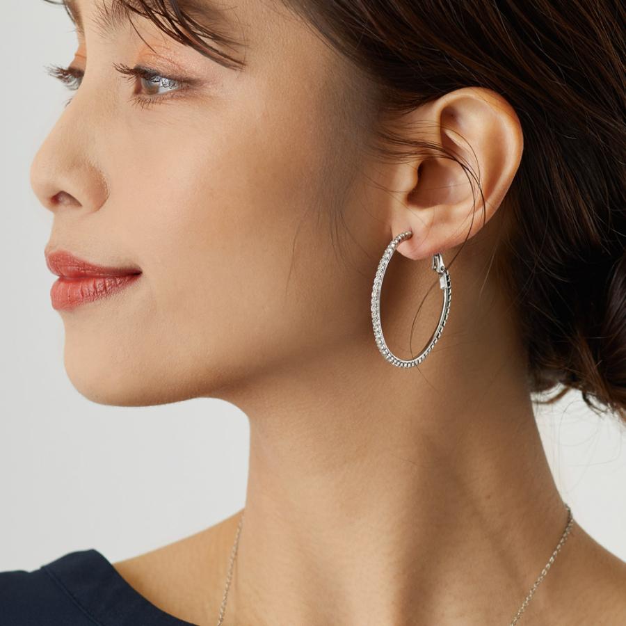 Melody Accessory ピアス イヤリング 日本製 K18GP エタニティ フープ