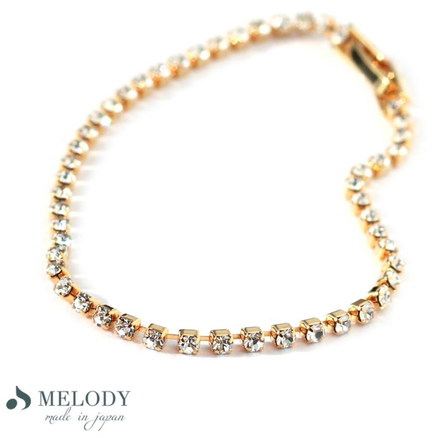 ブレスレット テニスブレスレット 50粒 1連 華やか ラインストーン 結婚式 発表会 ブランド おしゃれ アクセサリー エレガント シンプル プレゼント 母の日 Br N21 日本製 Melody Accessory 通販 Yahoo ショッピング