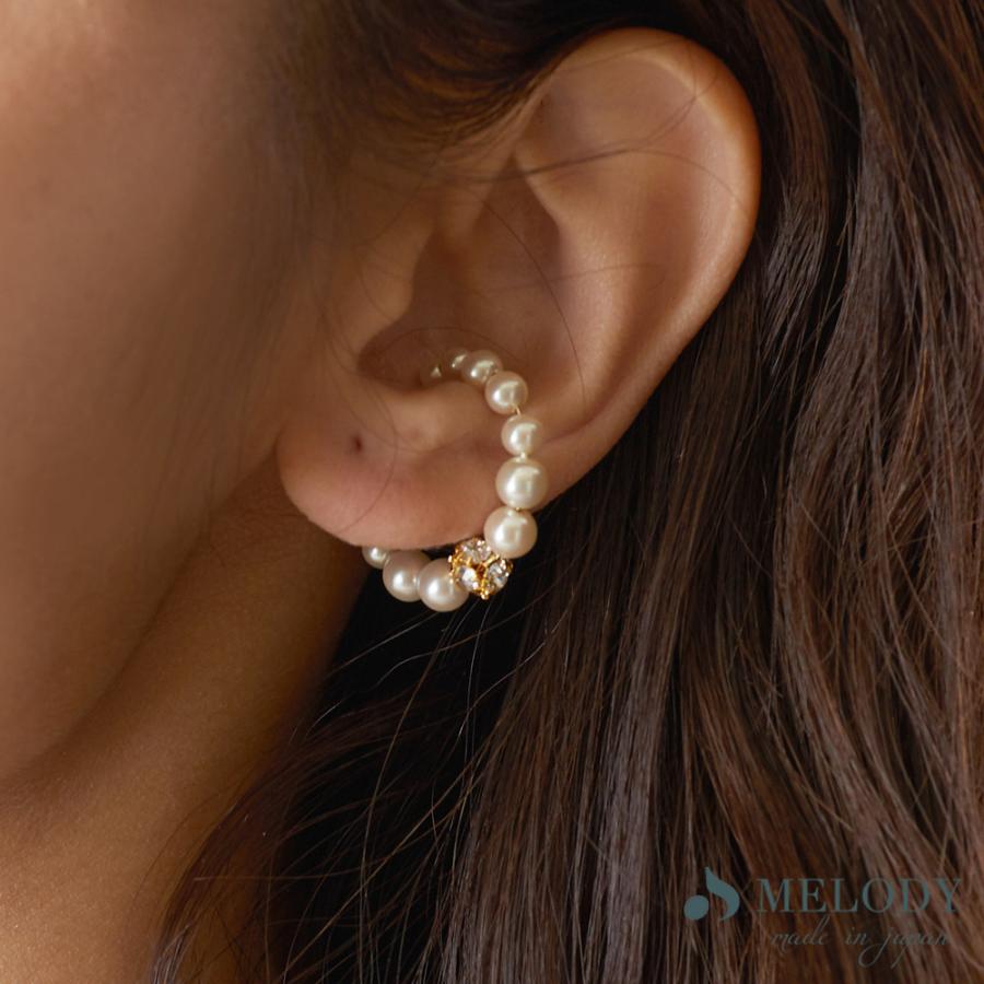 イヤーカフ 大ぶり パール レディース 日本製 アレルギー対応 イヤリング K18 イヤカフ シンプル 18金ブランド おしゃれ 人気 代 30代 40代 50代 Ec 日本製 Melody Accessory 通販 Yahoo ショッピング