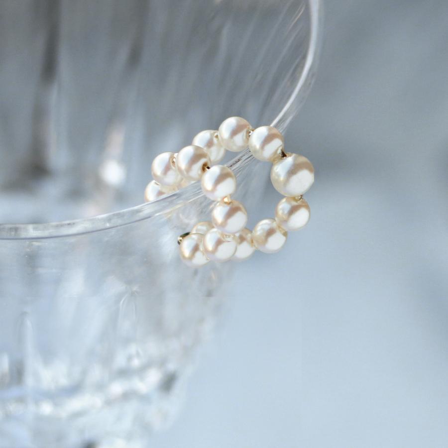 イヤーカフ パール 2連 重ね付け風 ボール 軟骨 片耳 イヤカフ ウェアリング ピアス イヤリング 個性的 イヤカフス 母の日 最大58 Offクーポン