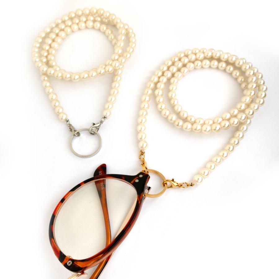 バロックパールグラスチェーンメガネチェーンネックレス Melody Accessory（メロディーアクセサリー） 眼鏡ホルダー 日本製