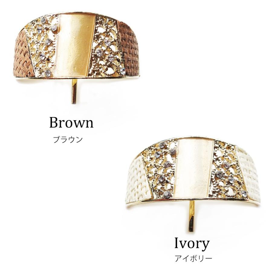 ヘア アクセサリー ラタン ポニーフック ピン カフ まとめ髪 プチプラ 髪飾り 髪留め 結婚式 ギフト プレゼント 夏 サマー He F5 日本製 Melody Accessory 通販 Yahoo ショッピング