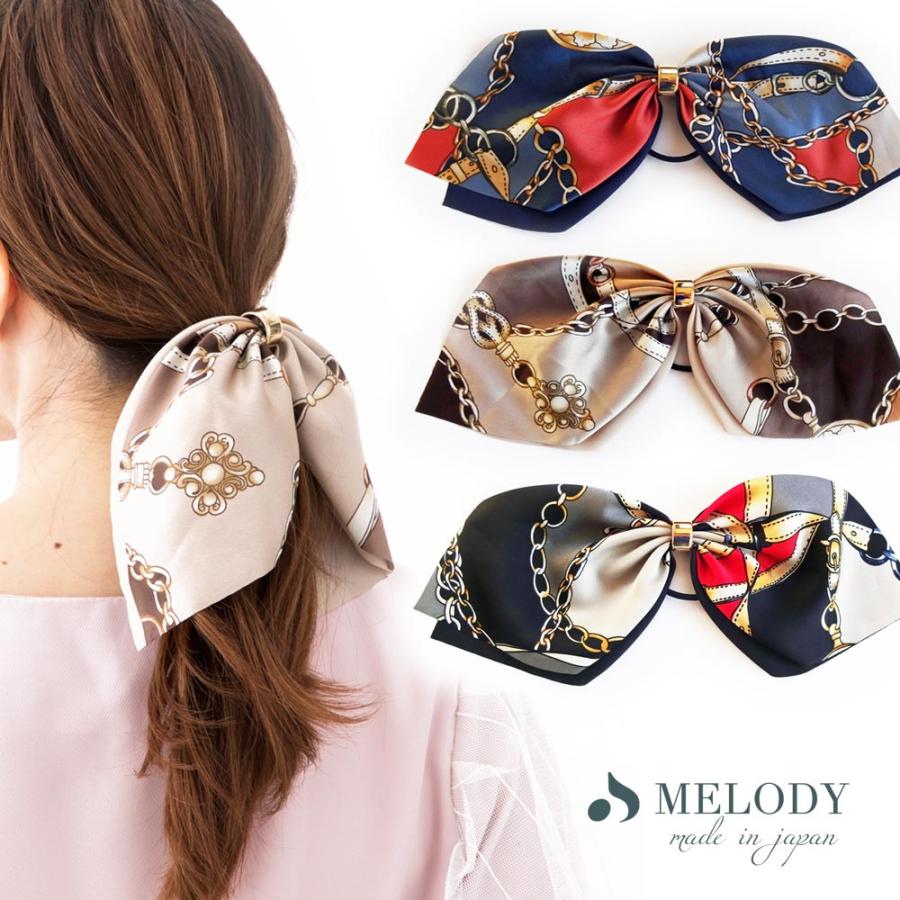 ヘア アクセサリー ヘアゴム リボン スカーフ ゴム まとめ髪 プレゼント ギフト 春コーデ 入園式 卒園式 卒業式 入学式 He G58 日本製 Melody Accessory 通販 Yahoo ショッピング