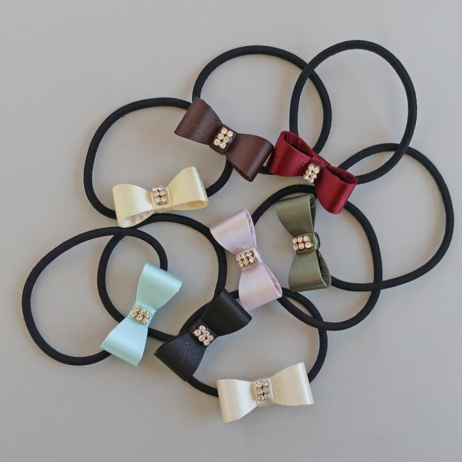 【237】 ハンドメイド　リボン　ヘアゴム 237* ハンドメイド リボン ヘアゴムの通販 by couture＊coco｜ラクマ