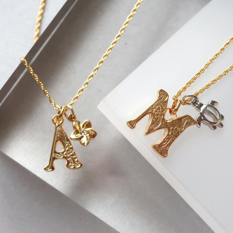 ハワイアンジュエリー　イニシャルネックレスチャーム『A』 楽天市場】【ハワイアンジュエリー ネックレス チャーム】ミニ