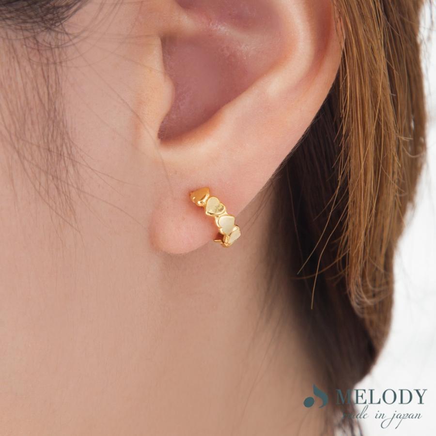 イヤリング ハート フープ ノンホールピアス 痛くない ブランド シンプル ゴールド おしゃれ ノンホール ノンホールイヤリング アクセサリー レディース 母の日 独特な