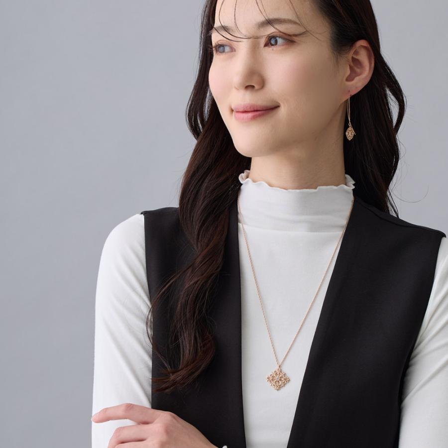 限定値下げ！agete ゴールド フラワーモチーフ ロングネックレス Melody Accessory（メロディーアクセサリー） 爆買 ロングネックレス