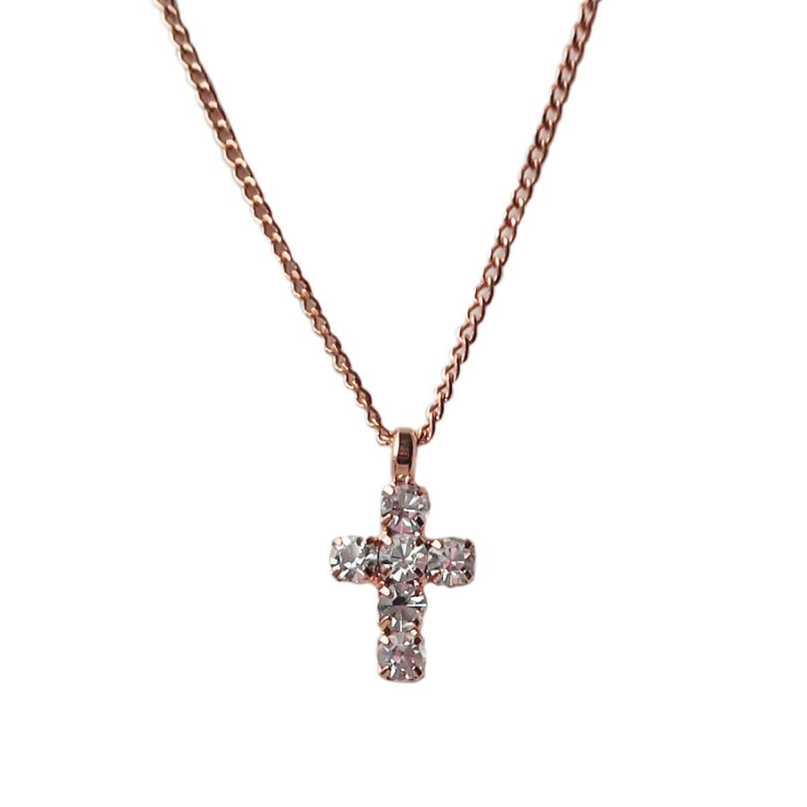 Melody Accessory ネックレス 日本製 K18GP 十字架 クロス Melody Accessory ネックレス 日本製 K18GP 十字架 クロス