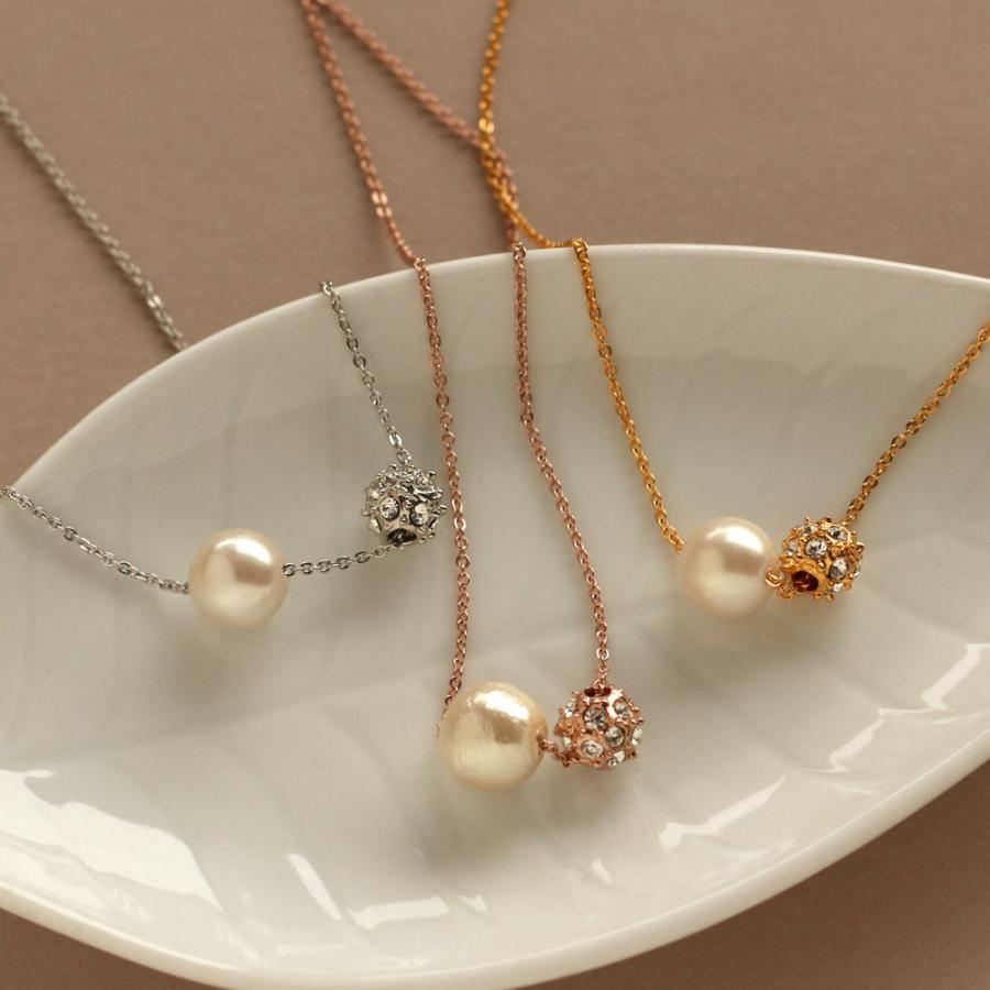 ネックレス パール パヴェ コットンパール 結婚式 チェーン おしゃれ ポイント消化 涼しげ Op N106 日本製 Melody Accessory 通販 Yahoo ショッピング