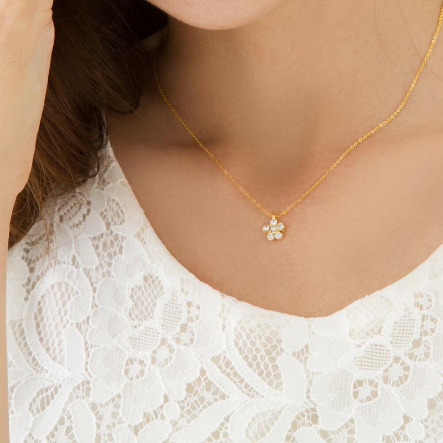 k18 お花ネックレス Melody Accessory（メロディーアクセサリー） ネックレス 日本製 K18GP