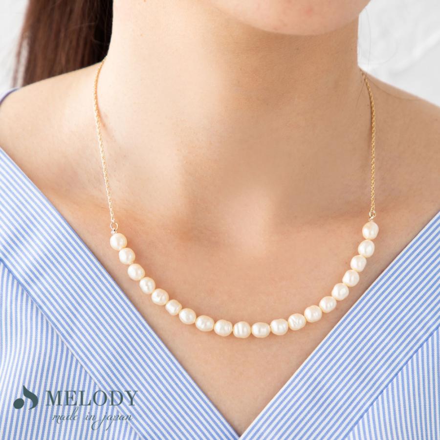 ネックレス ペンダント 淡水 バロックパール ショート カーブ トップ レディース 結婚式 おしゃれ プレゼント ギフト 夏 Op N213 日本製 Melody Accessory 通販 Yahoo ショッピング
