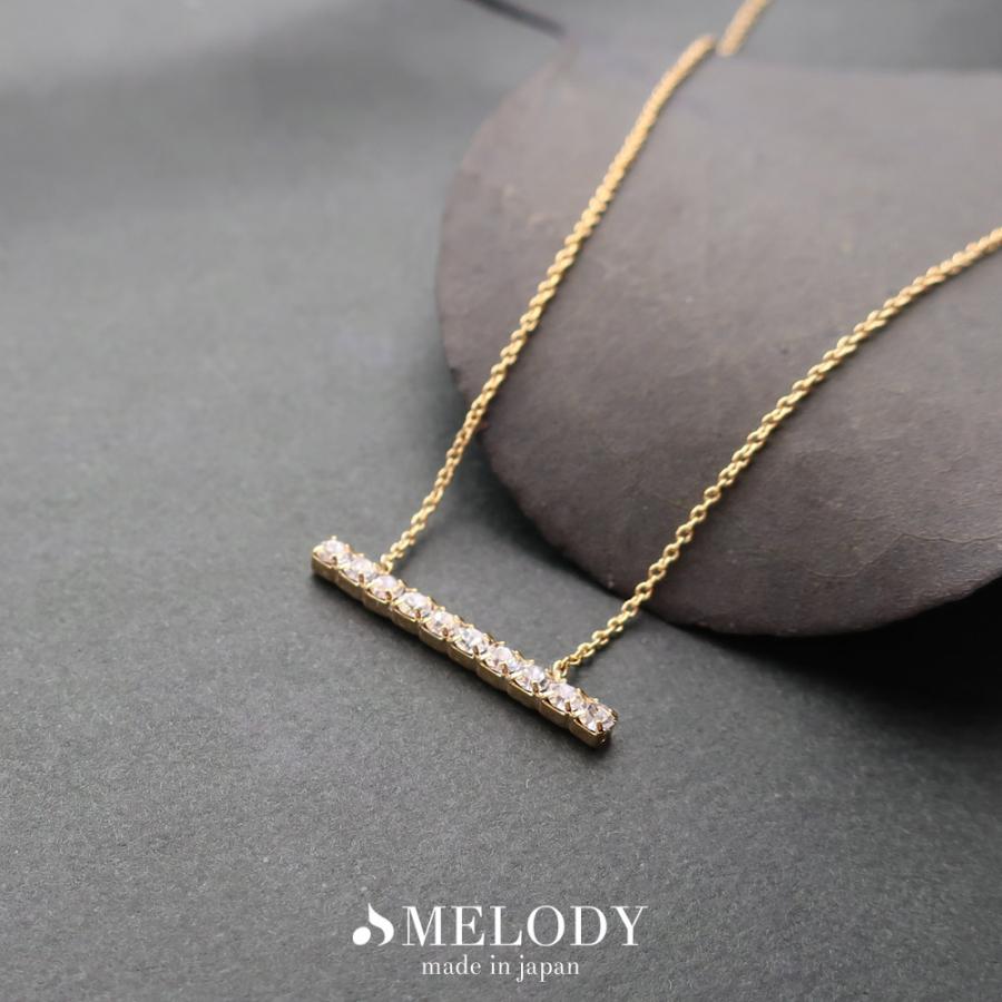 ネックレス バーネック 小粒ストーン ビジュー ラインストーン バー ニッケルフリー 小ぶり 華奢 Op N236 日本製 Melody Accessory 通販 Yahoo ショッピング