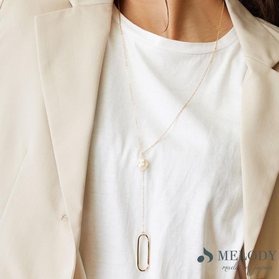 ネックレス ロング パール バロックパール ペンダント オーバル Y字 ラリエット おしゃれレディース Op N257 日本製 Melody Accessory 通販 Yahoo ショッピング