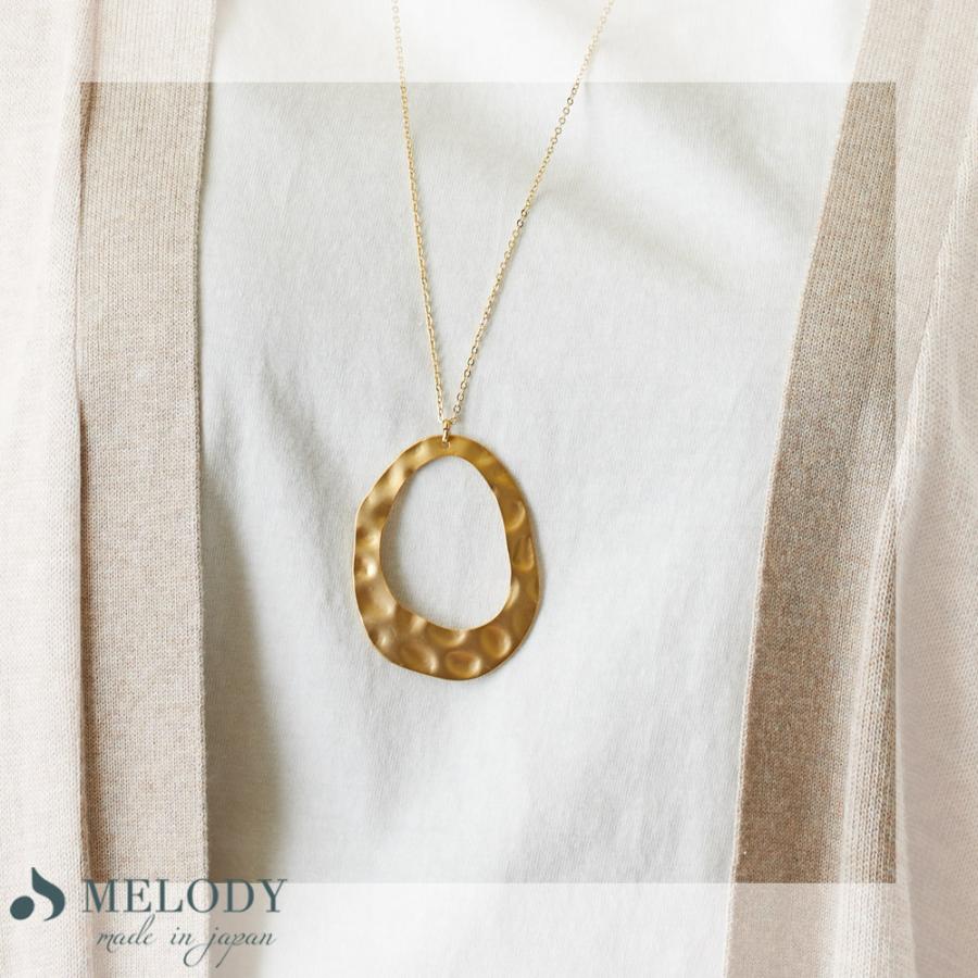 ロングネックレス レディース K18 ゴールド シルバー 30代 40代 50代 大ぶり ブランド おしゃれ 人気 フープ シンプル Op N272 日本製 Melody Accessory 通販 Yahoo ショッピング